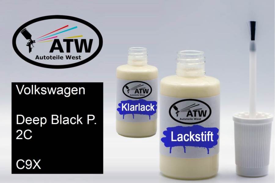 Volkswagen, Deep Black P. 2C, C9X: 20ml Lackstift + 20ml Klarlack - Set, von ATW Autoteile West.